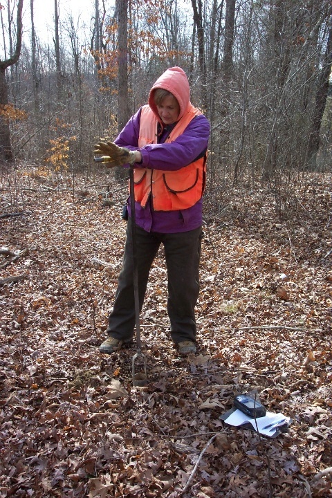 wastewater system inspector in action