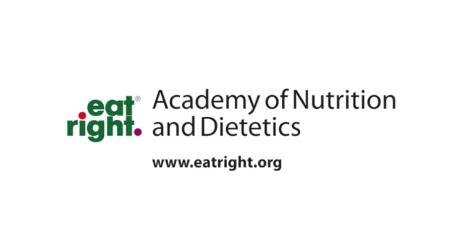 A logo that says Eat Right in green and the words Academy of Nutrition and Dietetics and www.eatright.org in black.