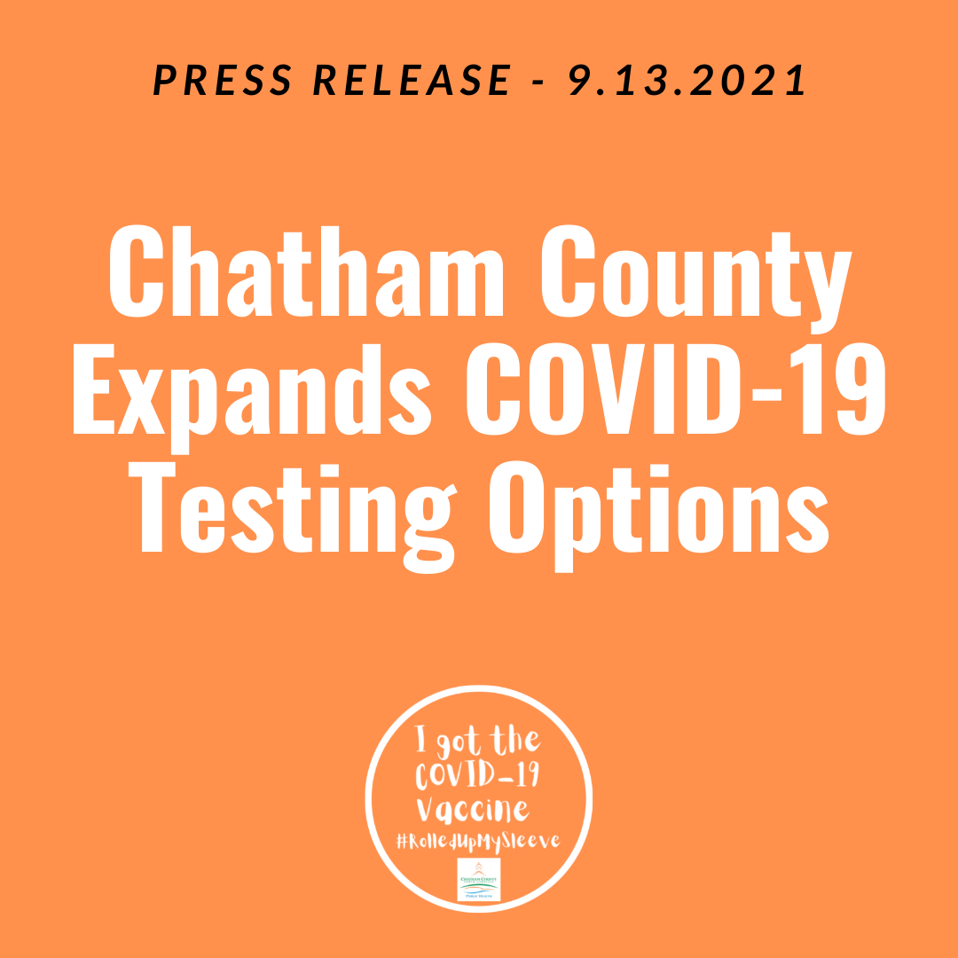 Chatham County Expands COVID-19 Testing Options