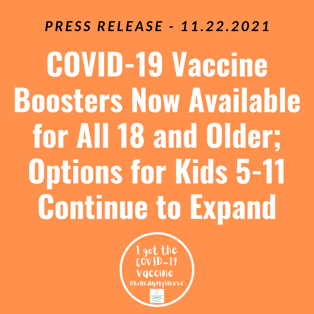 COVID-19 Vaccine Boosters Now Available for All 18 and Older; Options for Kids 5-11 Continue to Expand