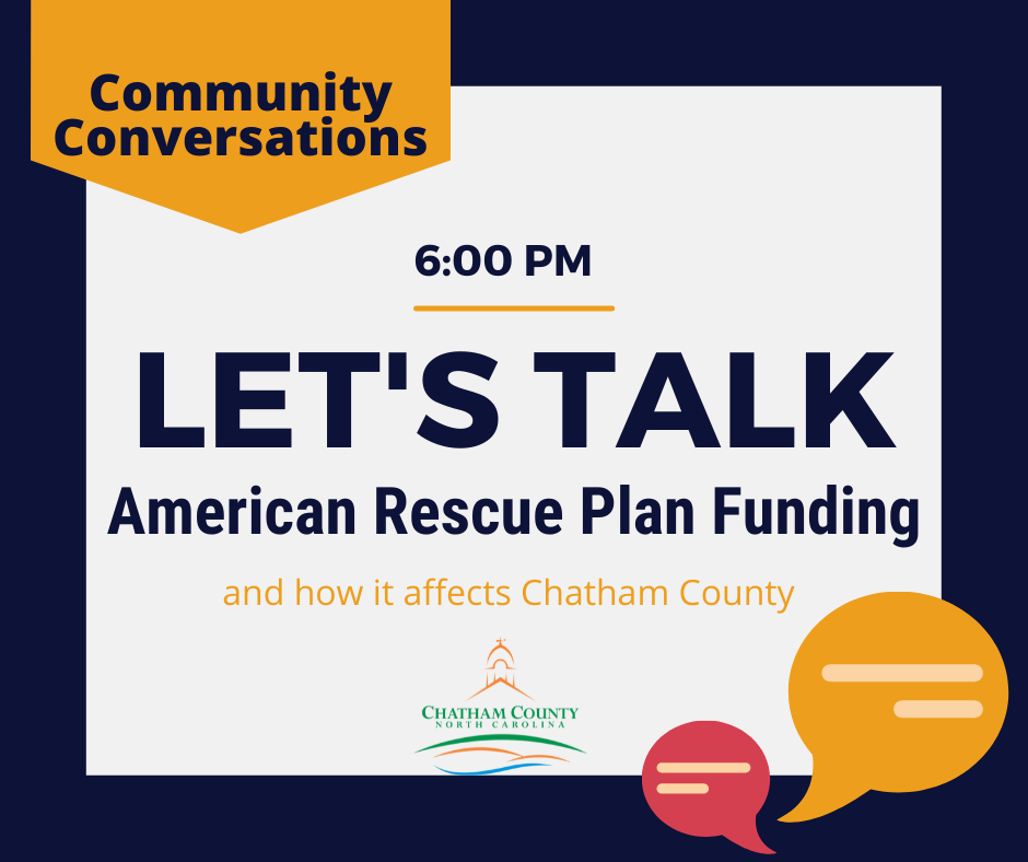 American Rescue Plan Act Funding Community Conversations to gather feedback