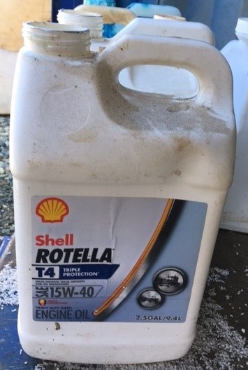 Pesticide Container Not Accepted- Motor Oil Container