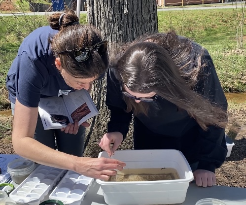 Attendees learn about macroinvertebrates.