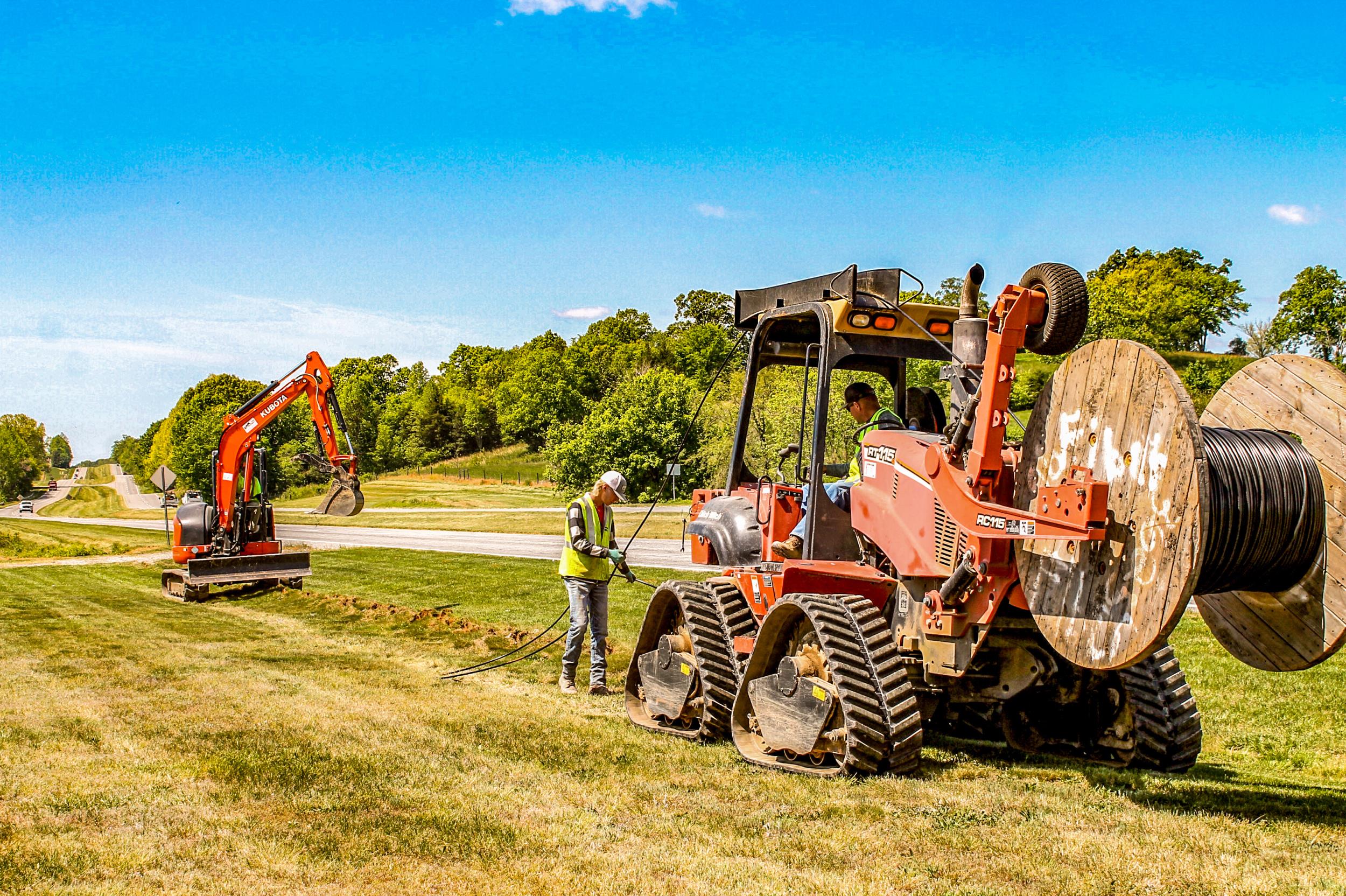 Randolph Communications Doing Fiber Install