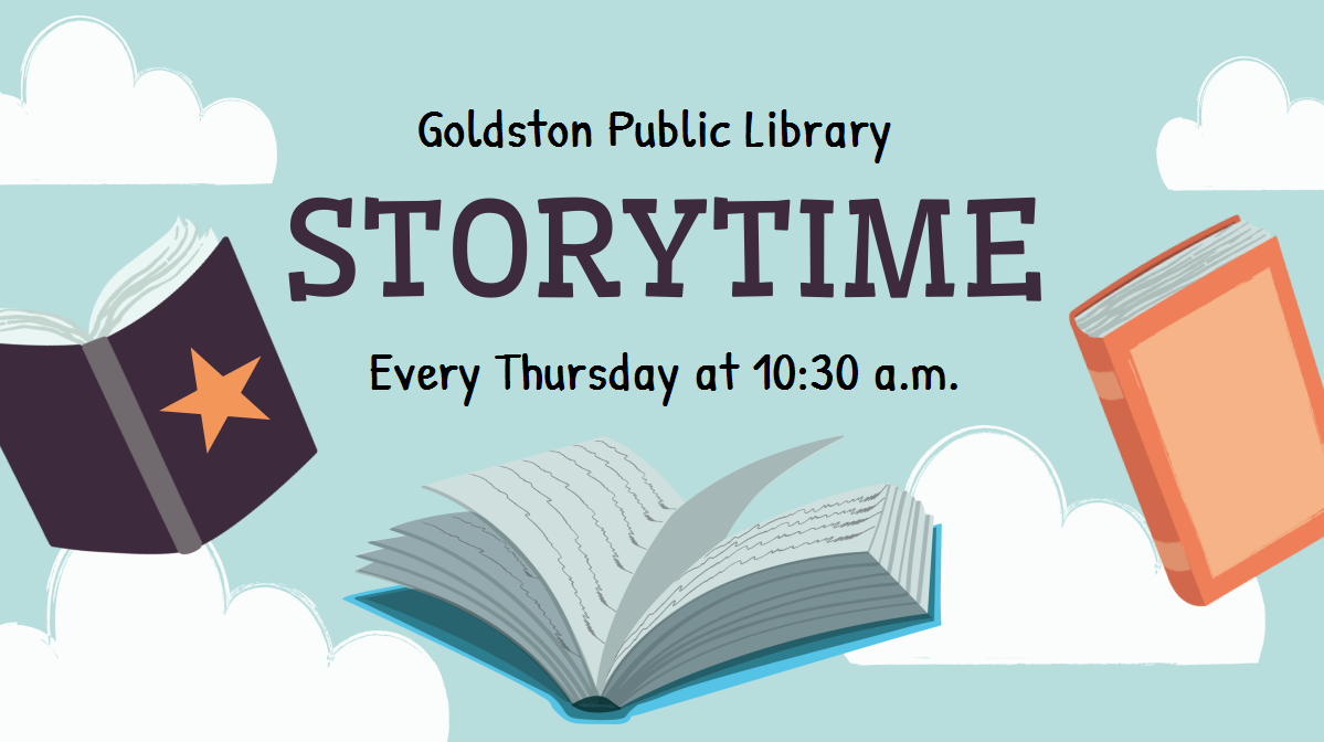 Storytime at Goldston Public Library Thursdays at 10:30am