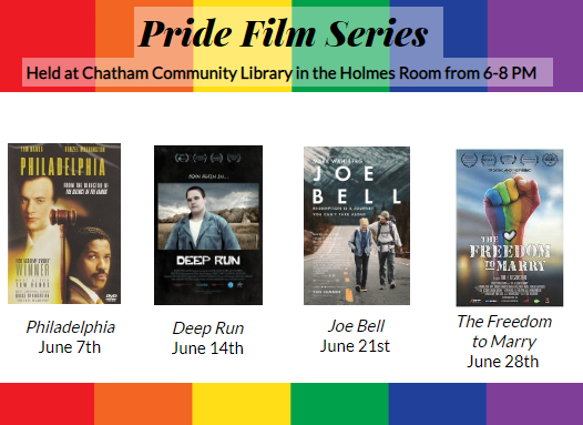 Pride Month Film Series - Each Wednesday in June at 6pm at Chatham Community Library