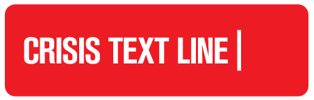 A red rectangle with the words "Crisis Text Line" in white