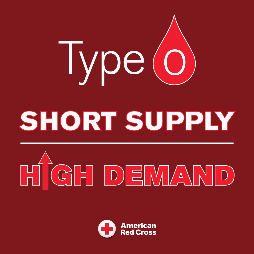 Type O blood is in short supply but in high demand.