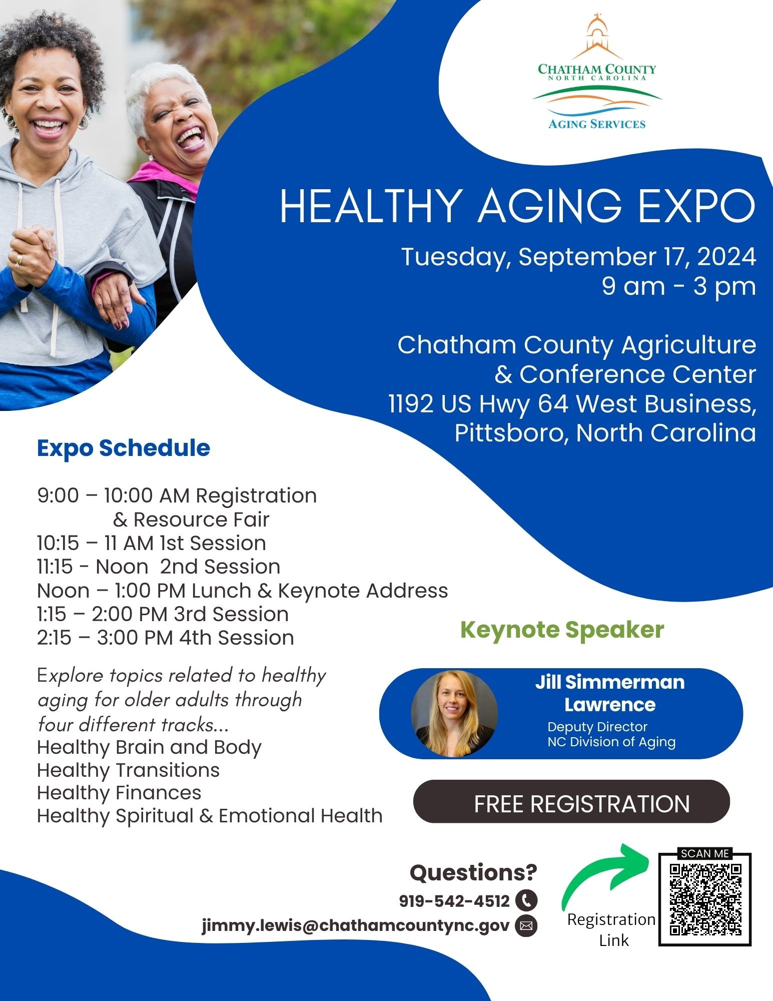 An image of the Aging Services 2024 Healthy Aging Expo flyer