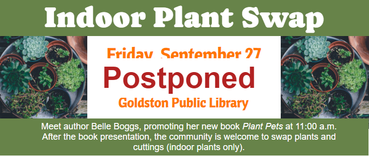 Sep 27_GO Plant Swap Postponed