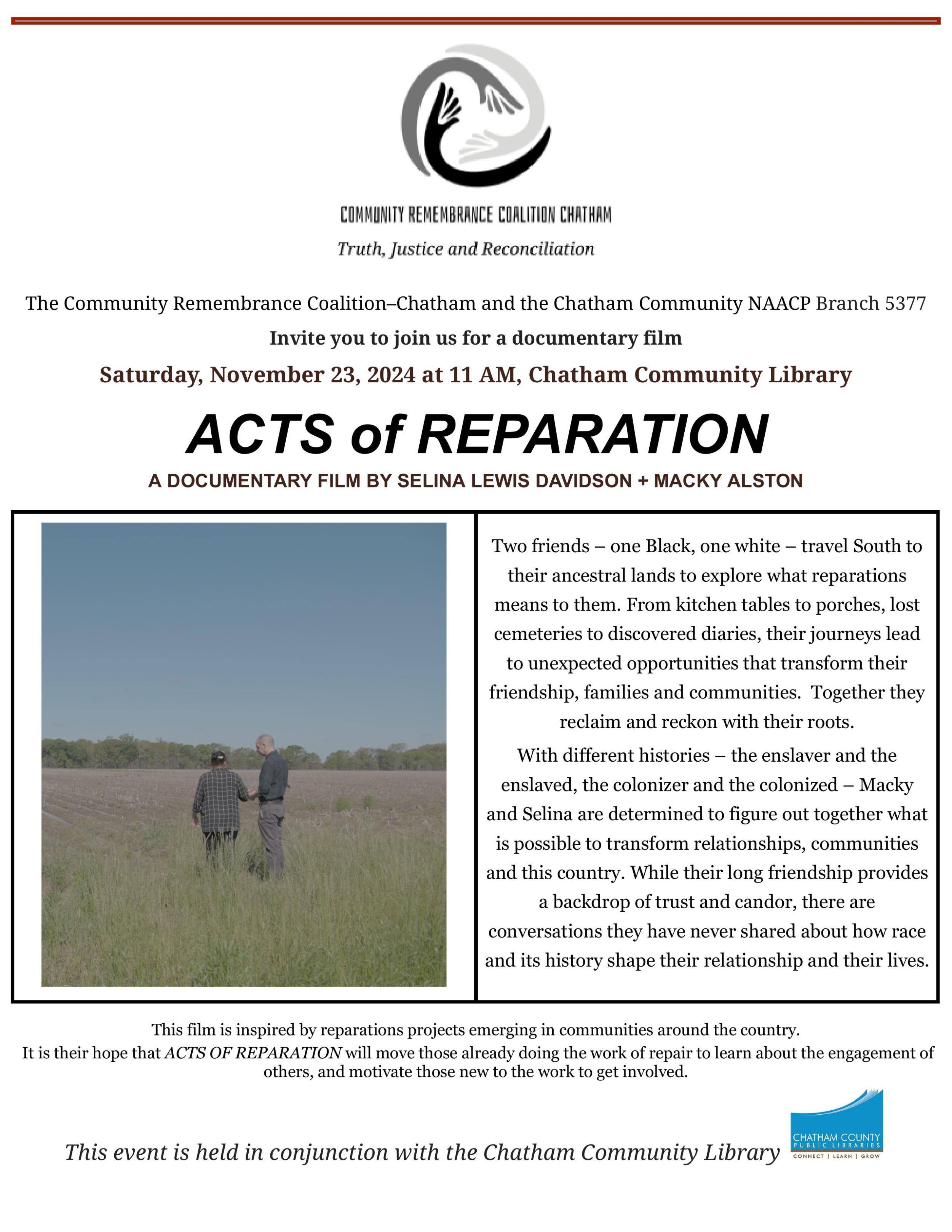 Poster for November 2024 - Acts of Reparation (1)