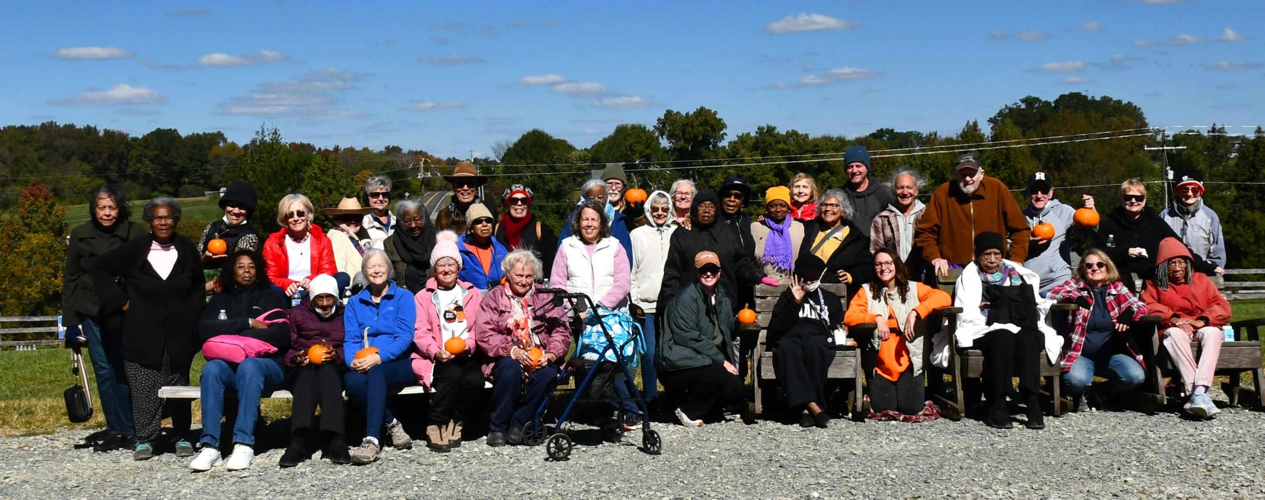 An image of Aging Services participants at Huckleberry Farm in Siler City