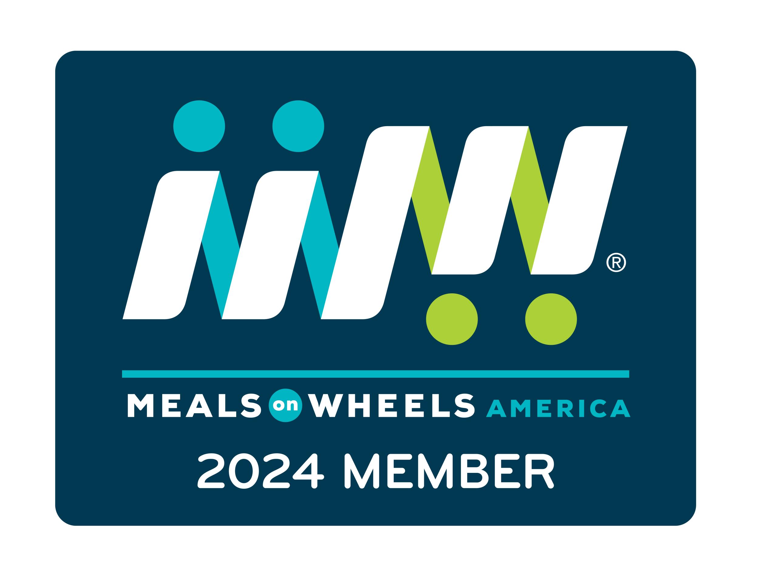 An image of the 2024 Meals on Wheels member logo