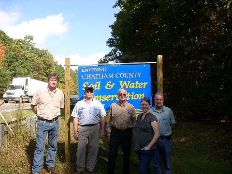 District Sign Installation with Staff and Board Supervisors